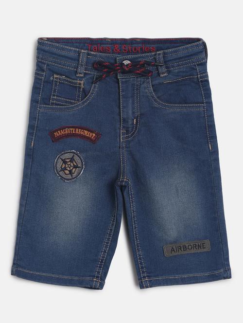 dark blue denim shorts - 17970682 - Standard Image - 1