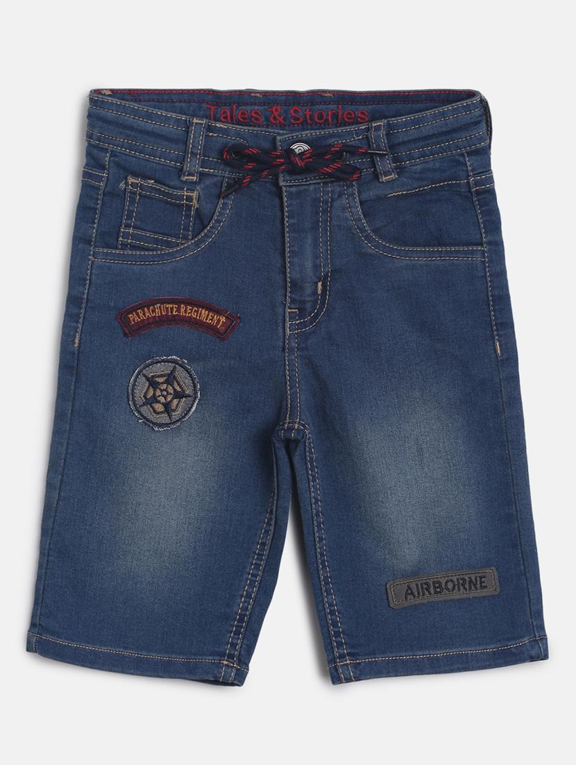 dark blue denim shorts - 17970682 - Zoom Image - 1