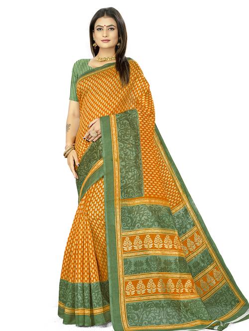 floral printed saree with blouse - 17970714 - Standard Image - 1