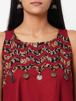 embroidered flared kurta - 17971041 - Standard Image - 5