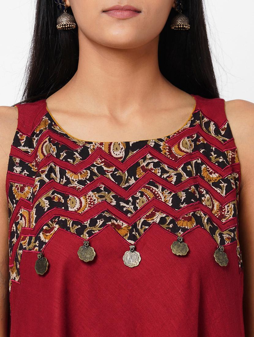 embroidered flared kurta - 17971041 - Zoom Image - 5