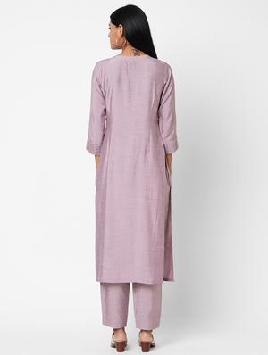 tonal embroidered kurta pant set - 17971079 - Standard Image - 3