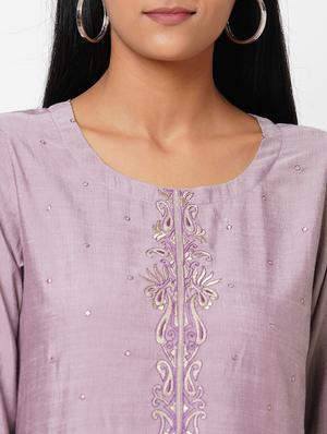 tonal embroidered kurta pant set - 17971079 - Standard Image - 4