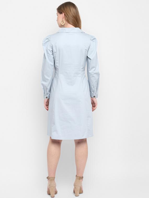 long sleeved button up shirt dress - 17975248 - Zoom Image - 3