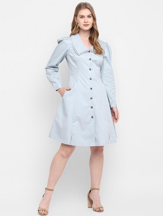 long sleeved button up shirt dress - 17975248 - Zoom Image - 4