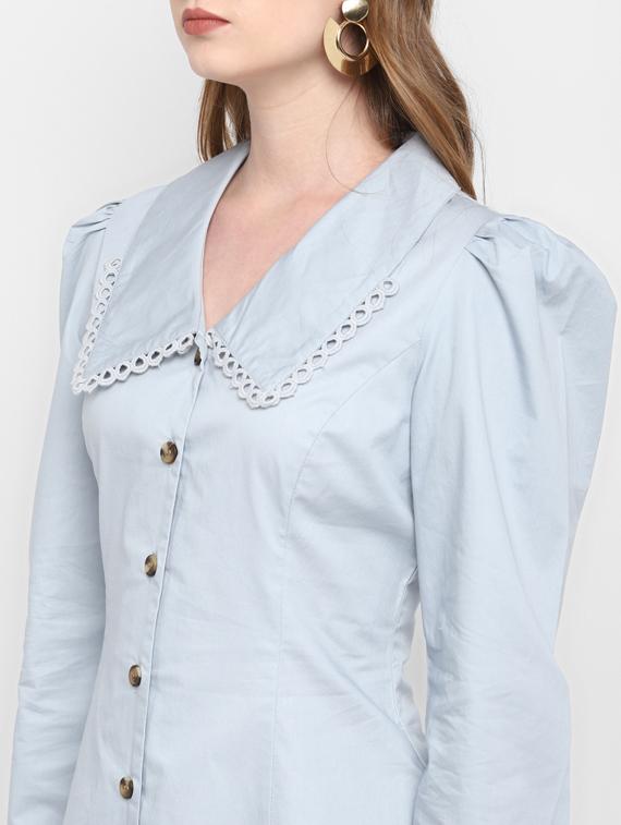 long sleeved button up shirt dress - 17975248 - Zoom Image - 5