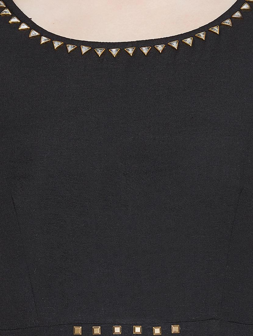 round neck embellished a-line dress - 17975381 - Zoom Image - 4