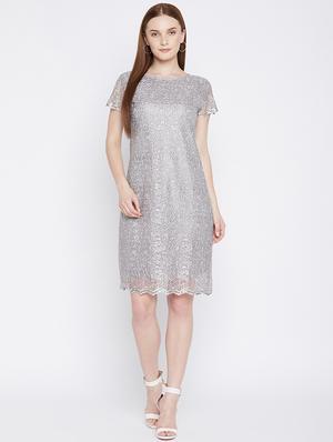 round neck embellished bodycon dress - 17975538 - Standard Image - 4