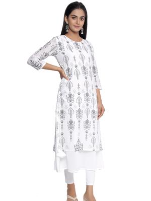 cotrel-white-voile-kurta - 17975574 - Standard Image - 4