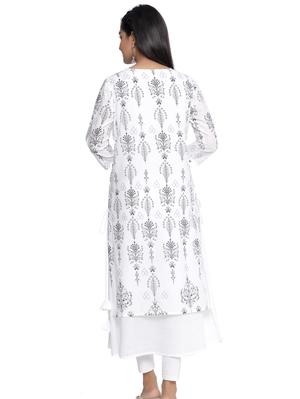 cotrel-white-voile-kurta - 17975574 - Standard Image - 5