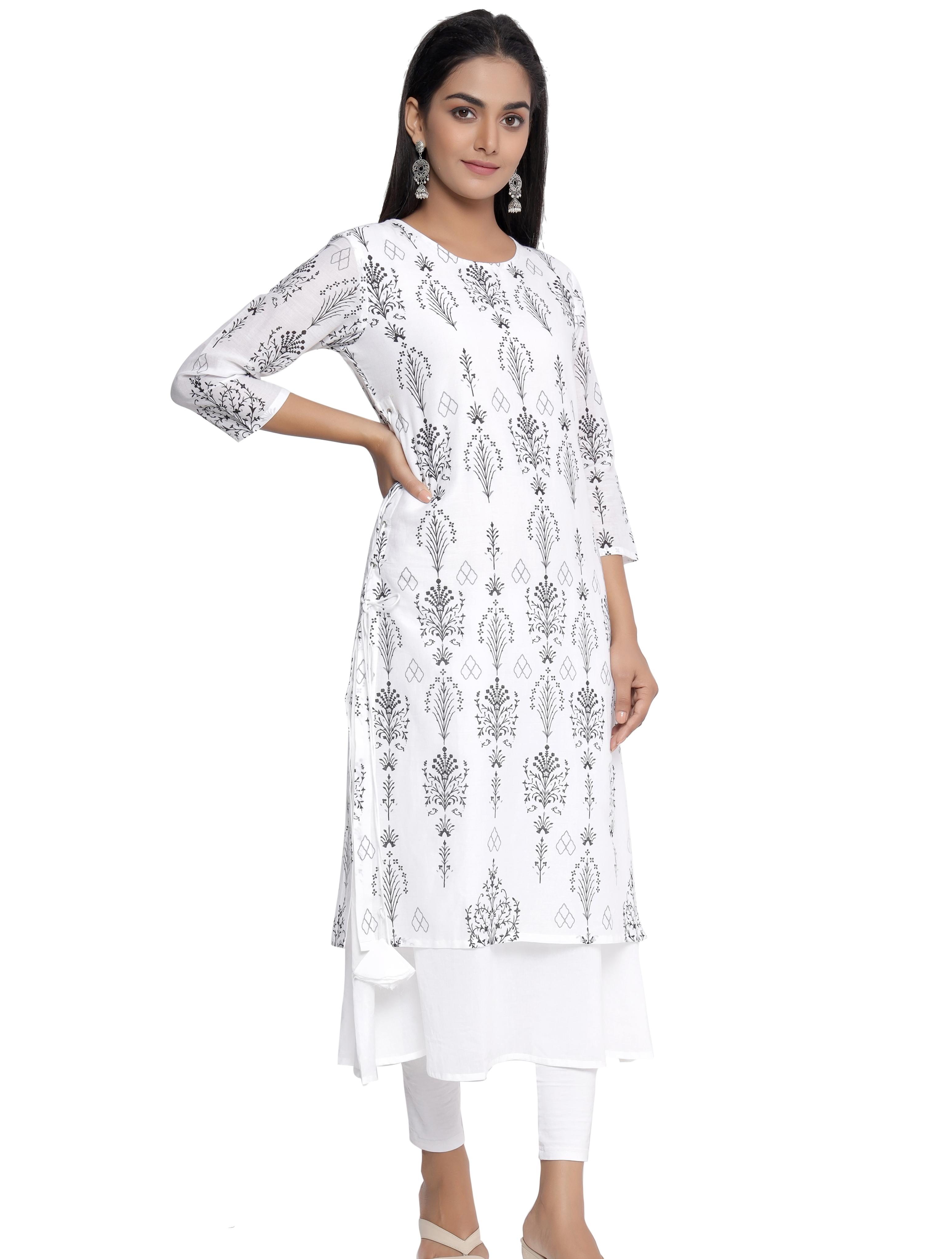 cotrel-white-voile-kurta - 17975574 - Zoom Image - 4