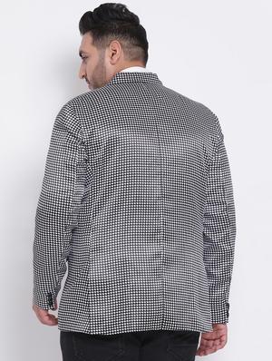 black printed single breasted blazer - 17975818 - Standard Image - 3
