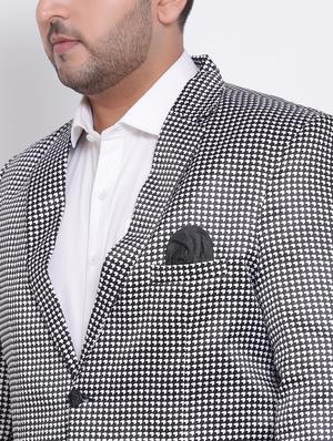 black printed single breasted blazer - 17975818 - Standard Image - 4