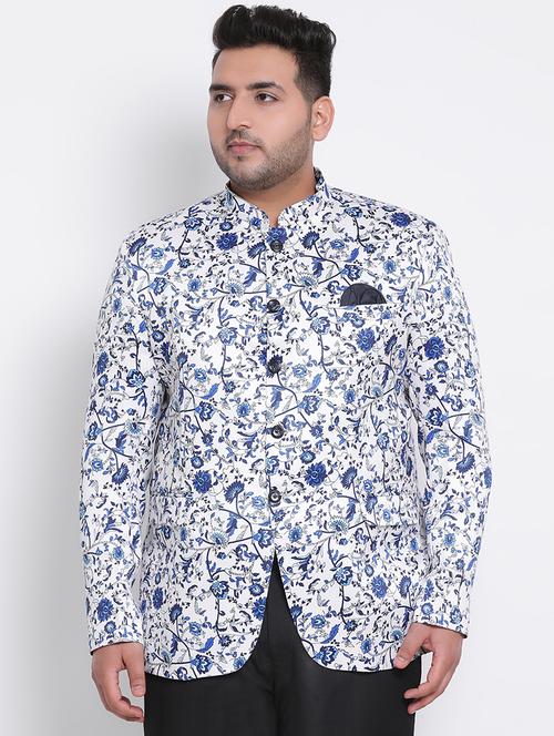 white printed casual blazer - 17975820 -  Standard Image - 0