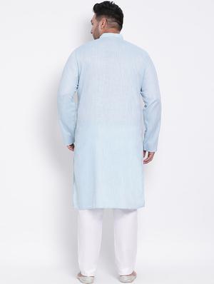 yellow solid kurta pyjama ethnic wear set - 17975831 - Standard Image - 3