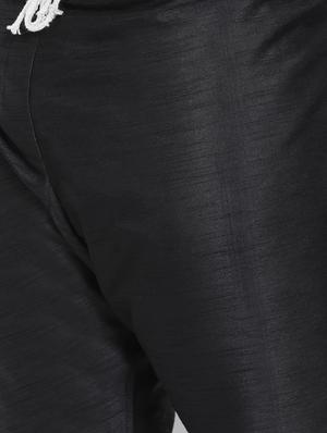 black solid kurta pyjama ethnic wear set - 17975853 - Standard Image - 5