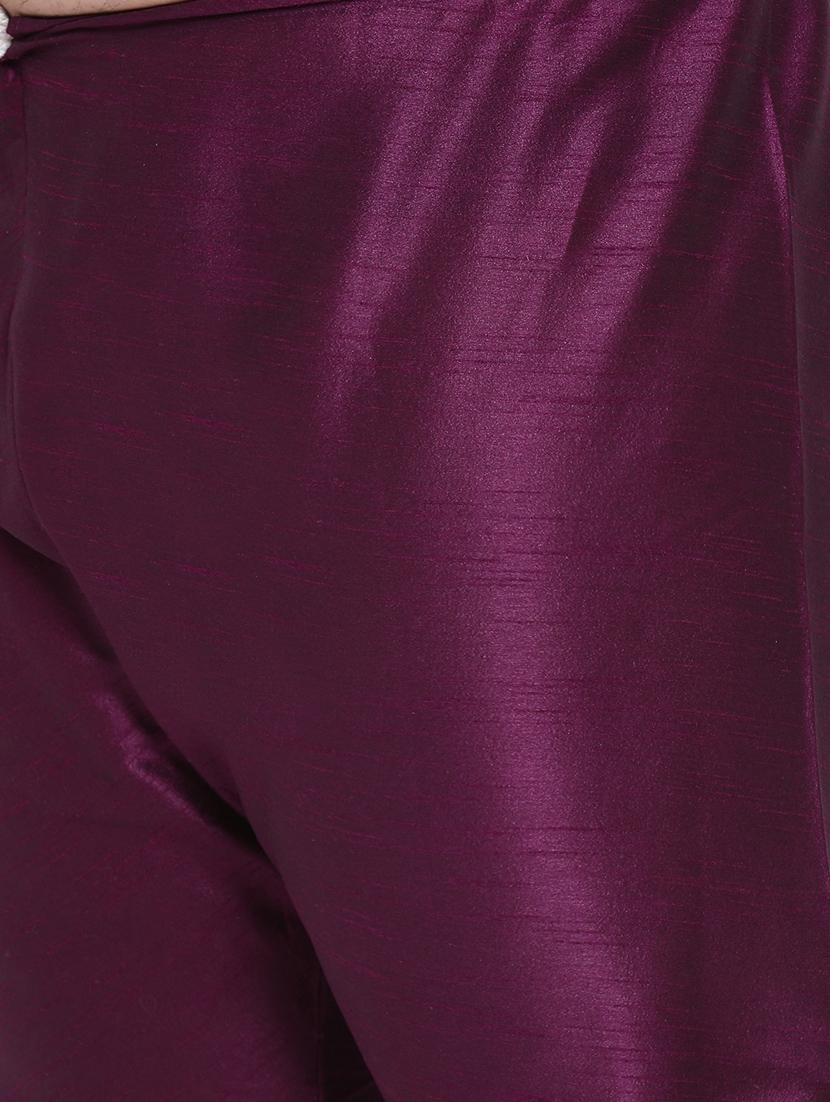 magenta solid kurta pyjama ethnic wear set - 17975857 - Zoom Image - 4