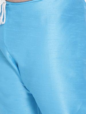 turquoise blue solid kurta pyjama ethnic wear set - 17975859 - Standard Image - 5