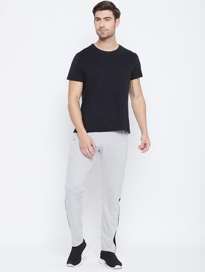 grey color block track pant - 17976330 - Standard Image - 4