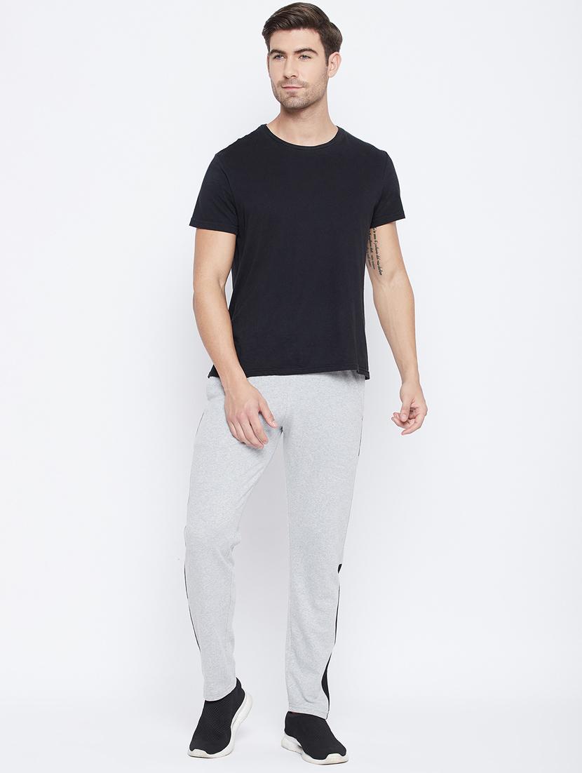grey color block track pant - 17976330 - Zoom Image - 4