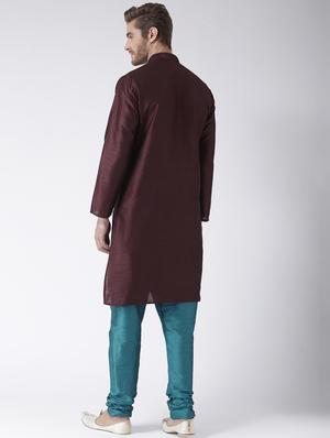 brown solid nehru jacket - 17976478 - Standard Image - 3