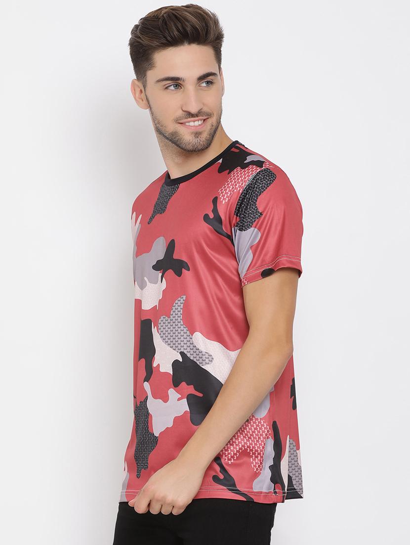 red camouflage print t-shirt - 17976540 - Zoom Image - 2