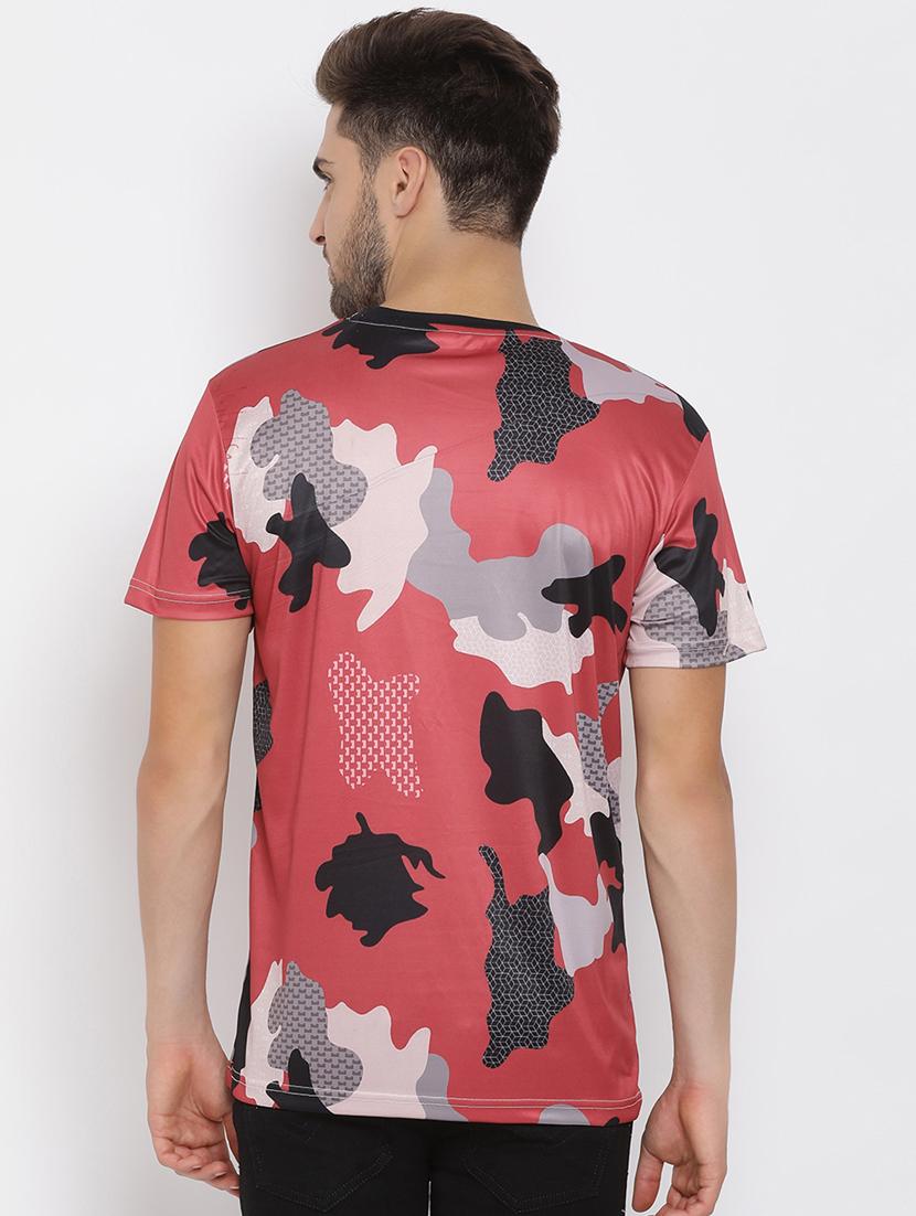 red camouflage print t-shirt - 17976540 - Zoom Image - 3
