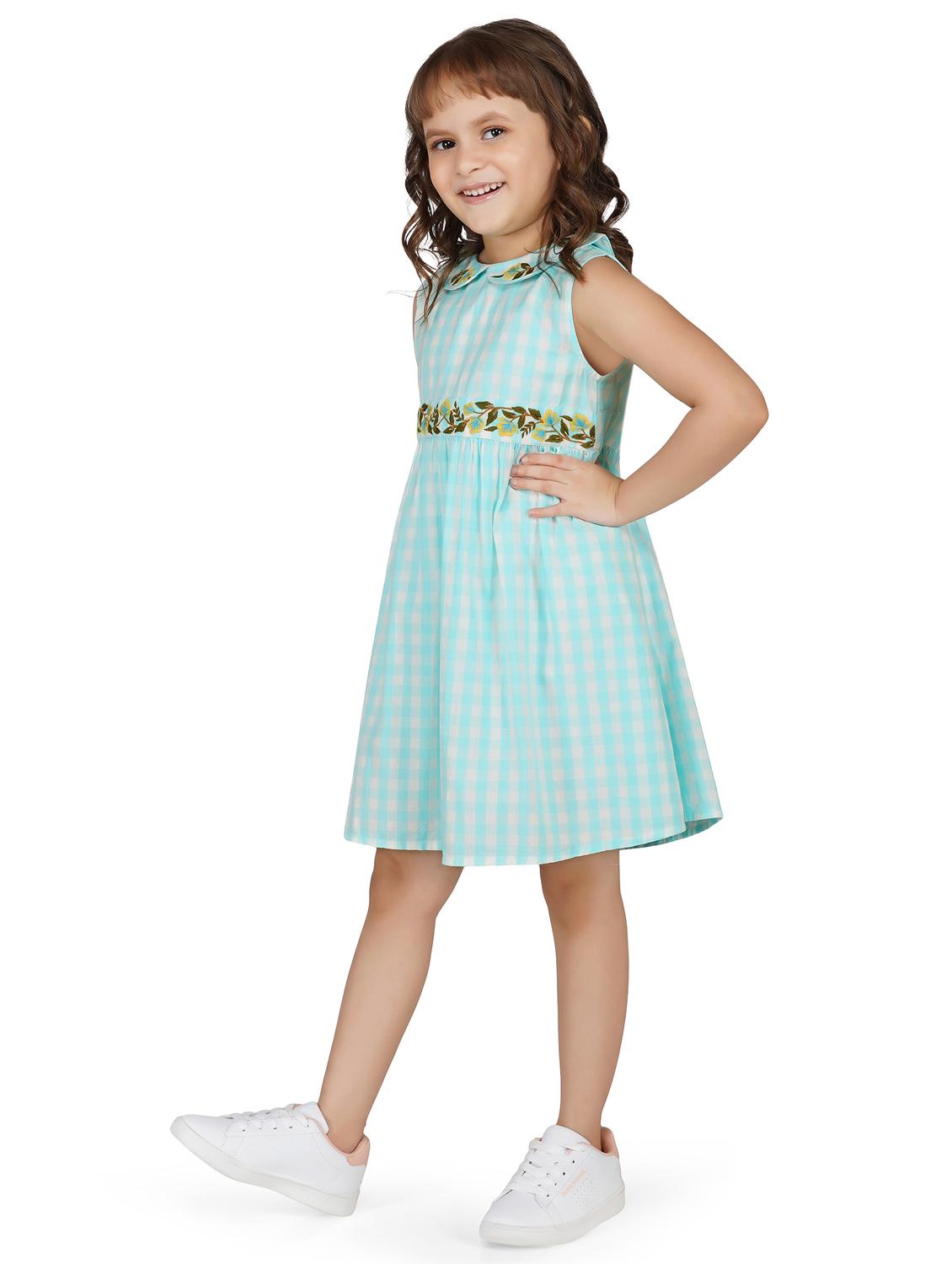 blue checkered frock - 17976609 - Zoom Image - 2