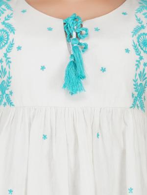 white printed frock - 17976614 - Standard Image - 6