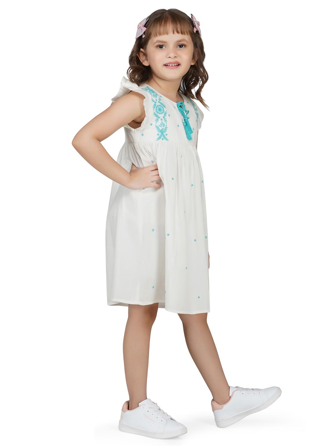 white printed frock - 17976614 - Zoom Image - 2