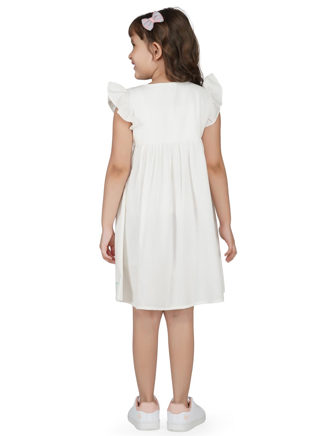 white printed frock - 17976614 - Zoom Image - 4