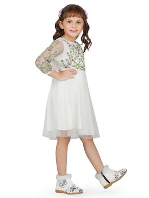white embroidered frock - 17976623 - Standard Image - 3