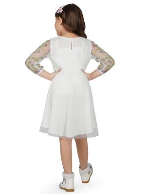 white embroidered frock - 17976623 - Standard Image - 4
