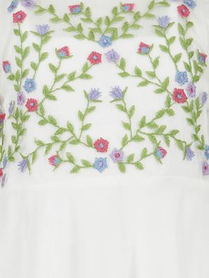 white embroidered frock - 17976623 - Standard Image - 6