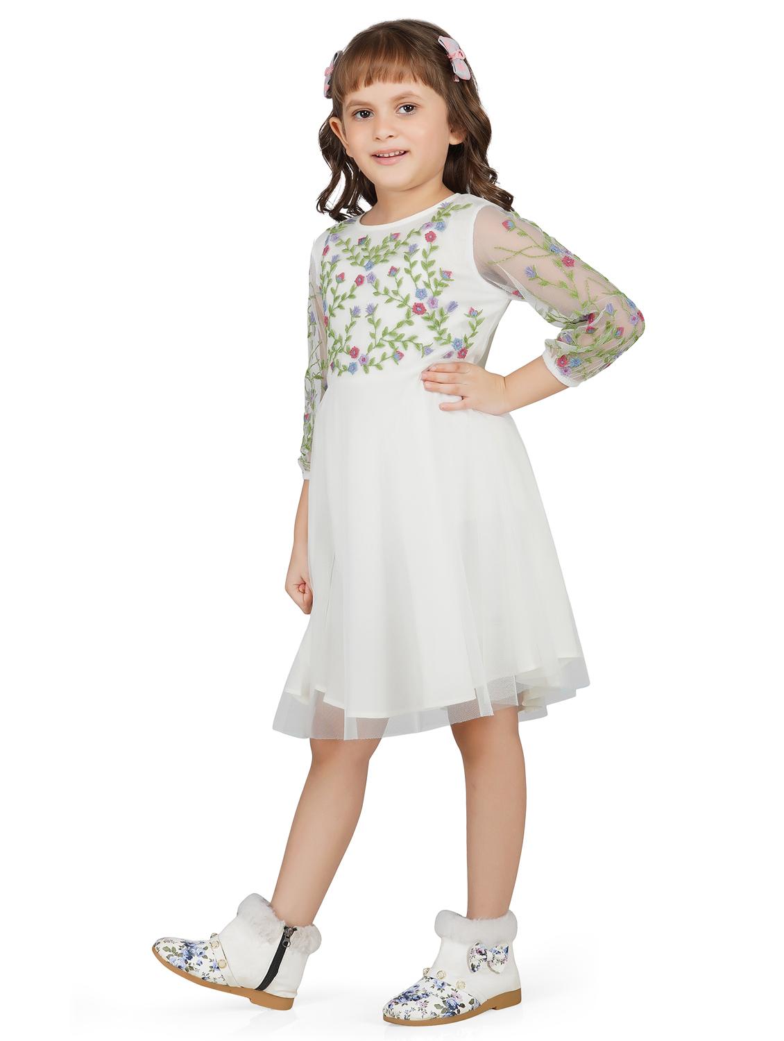 white embroidered frock - 17976623 - Zoom Image - 2