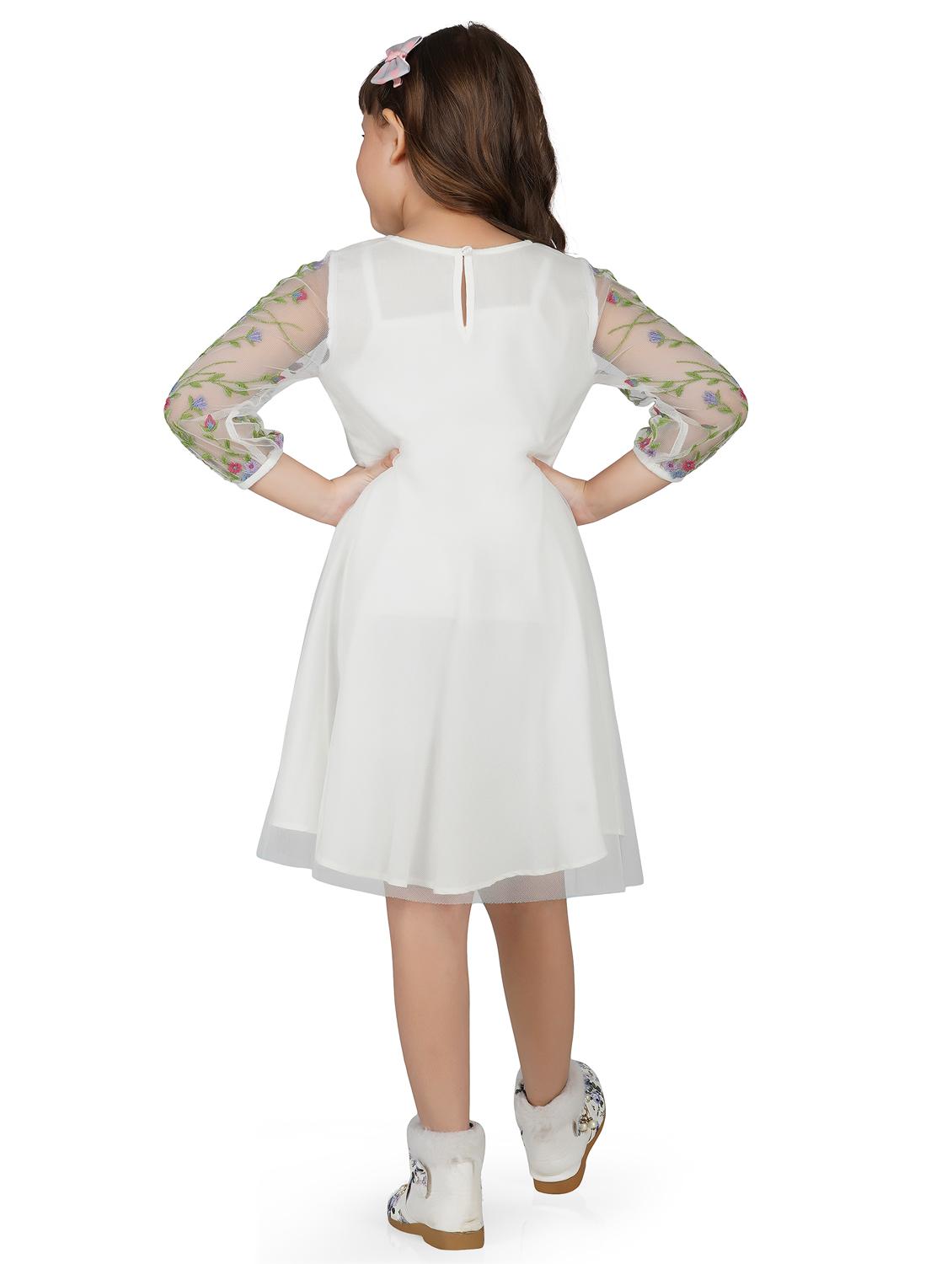 white embroidered frock - 17976623 - Zoom Image - 4
