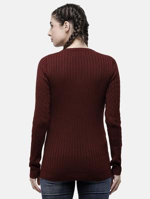 round neck solid pullover - 17976956 - Standard Image - 3