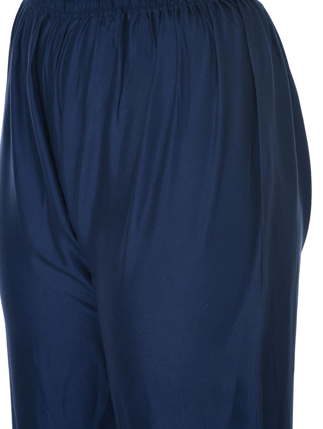 navy blue solid palazzo - 17977611 - Zoom Image - 5