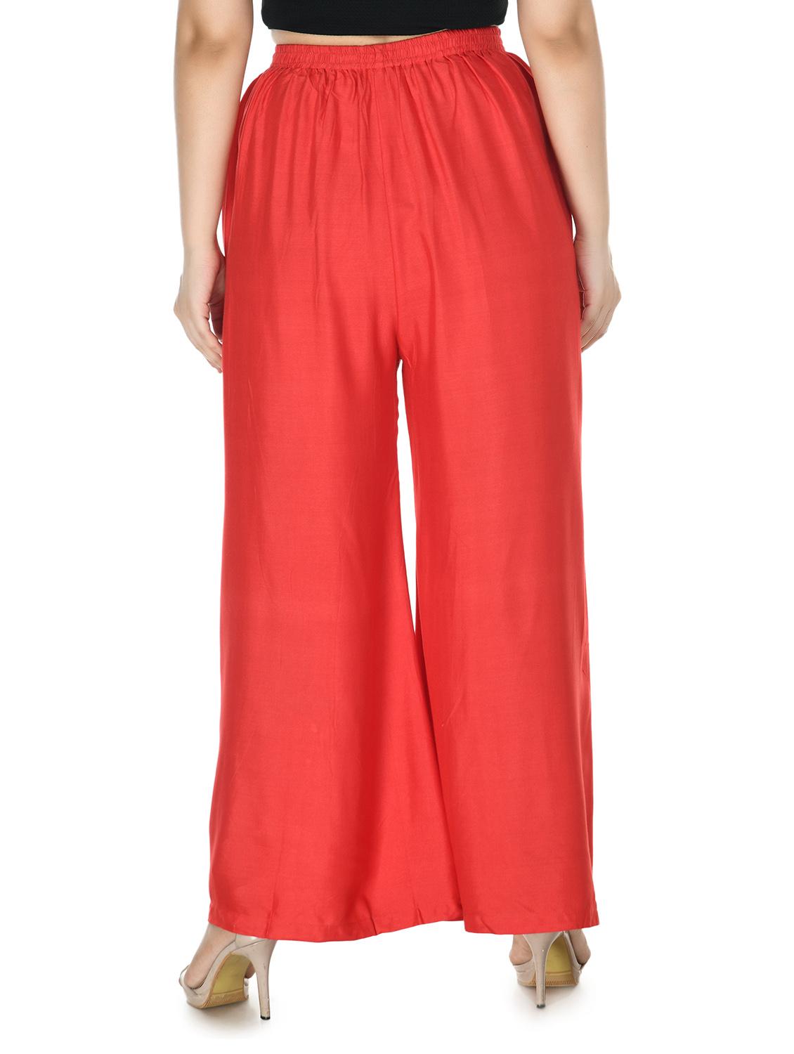 red solid palazzo - 17977612 - Zoom Image - 2