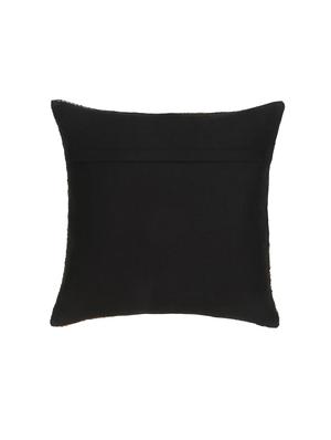 mezposh motley brown & multi wool acrylic striped textured cushion cover (16"x16") - 17977775 - Standard Image - 3