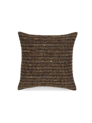 mezposh motley brown & multi wool acrylic striped textured cushion cover (16"x16") - 17977775 - Standard Image - 4