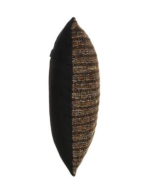 mezposh motley brown & multi wool acrylic striped textured cushion cover (16"x16") - 17977775 - Standard Image - 5