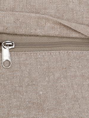 mezposh rustic natural & multi cotton canvas solid self design tasselled cushion cover (16"x16") - 17977796 - Standard Image - 6