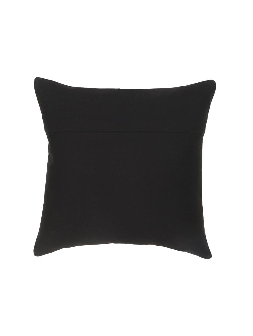 mezposh dazzle grey & silver cotton self design embellished cushion cover (12"x12") - 17977808 - Zoom Image - 2