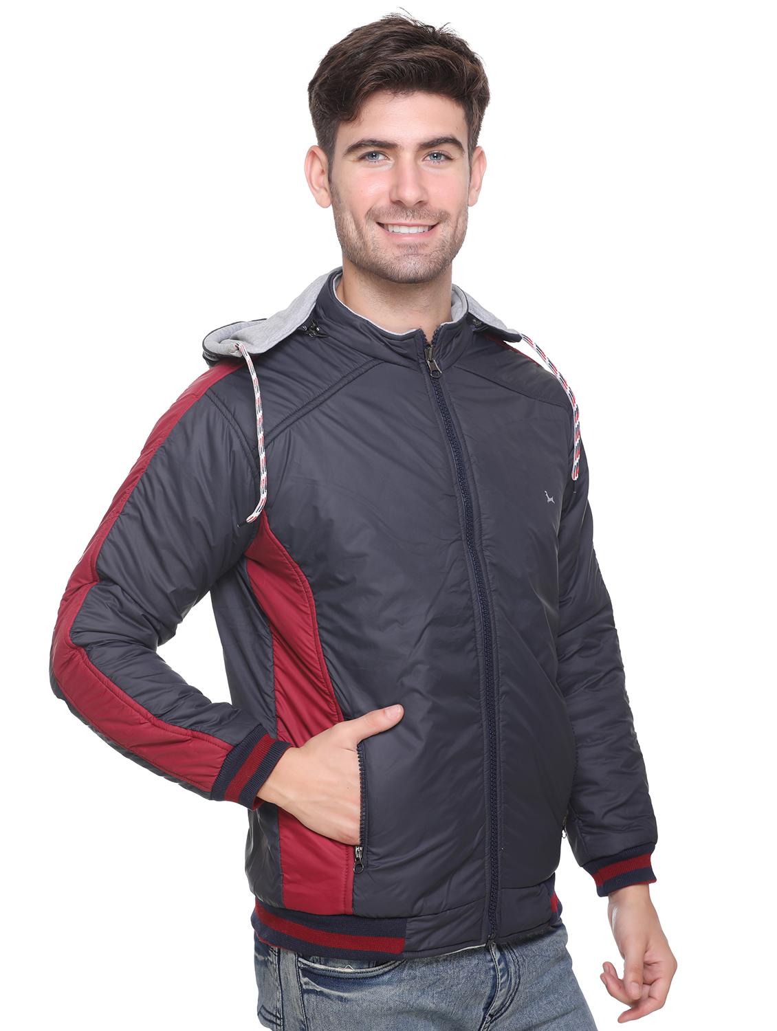 navy blue color block reversible jacket - 17977958 - Zoom Image - 2