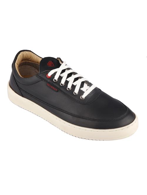 black leather lace up sneakers - 17978007 -  Standard Image - 0