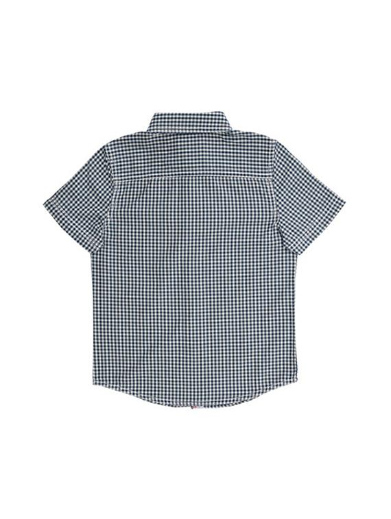 navy blue checkered shirt - 17978063 - Zoom Image - 2