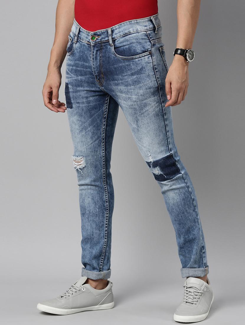 blue denim heavy washed jeans - 17978861 - Zoom Image - 2