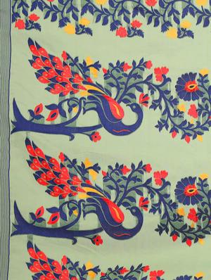 self design jamdani saree with blouse - 17979166 - Standard Image - 5