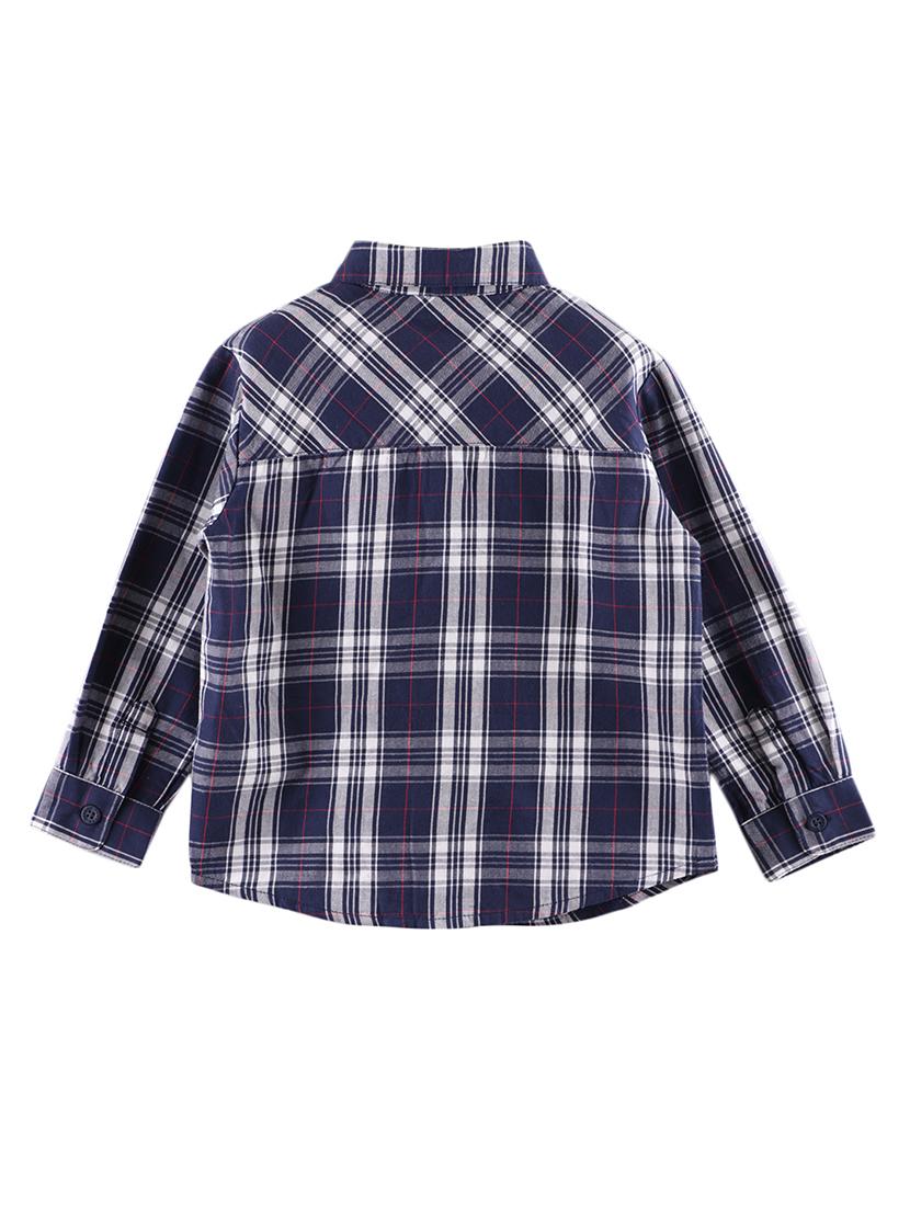 navy blue checkered shirt - 17979255 - Zoom Image - 2